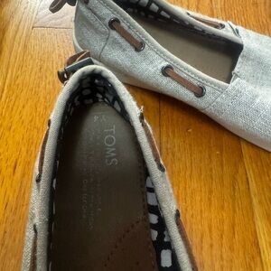 TOMS Light Gray Casual Slip-Ons